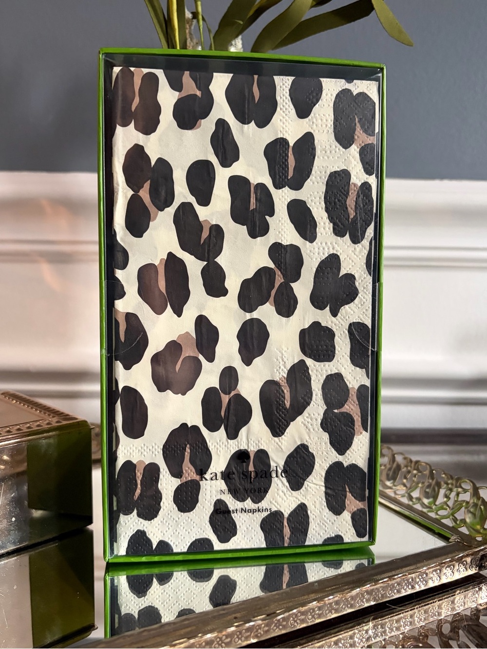 Kate Spade Guest Napkin Set- Forest Feline